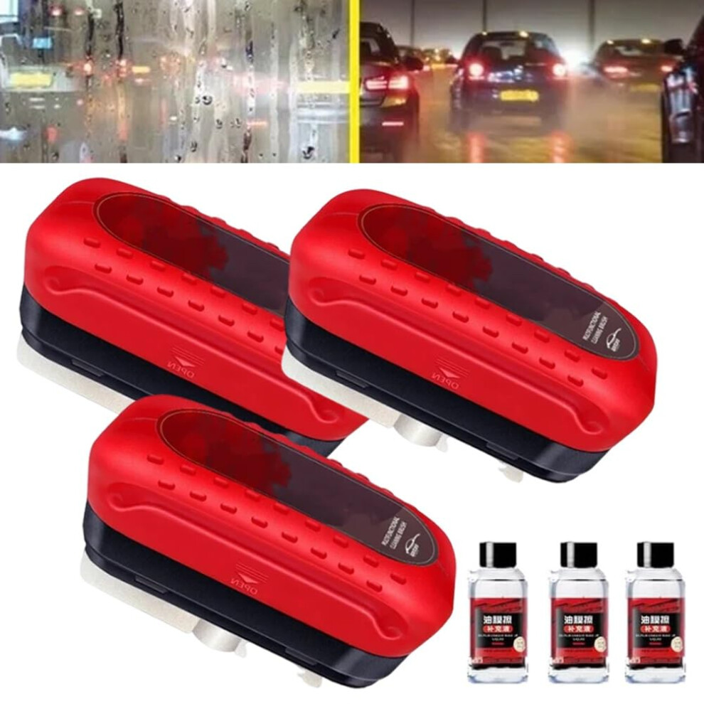 Car Glass Cleaner With Hydrophobic Coating, OneâWipe Oil Film Remover Brush, Rainproof Windshield Cleaning Kit 9073542689218