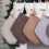 Christmas Decoration Stocking Spacious Space Soft Fringe-White 3