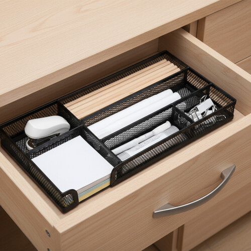 Metal Desktop Storage Tray Multifunctional Drawer-2 pack 2