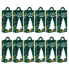 Pack of 12 Holiday Themed Gift Boxes Quick Assembly Space Saving