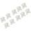 10Pcs White Plastic Curtain Rails Sliding Gliders Stoppers for 1
