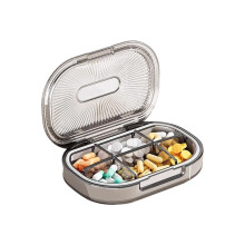 Daily Pills Box Organizers 6 Compartment Design With-grey