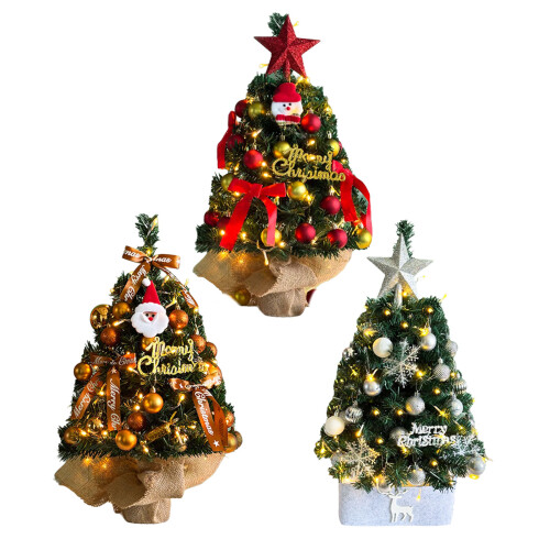 Quick Holiday Decors 45 cm großer Mini-Weihnachtsbaum-Goldrot 1