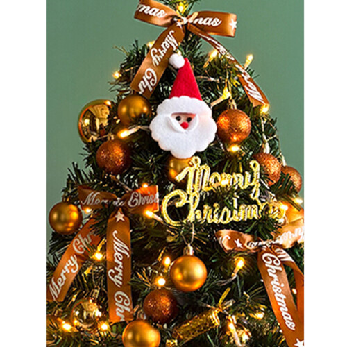 Quick Holiday Decors 45 cm großer Mini-Weihnachtsbaum-Goldrot 2
