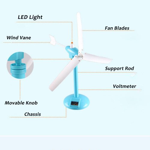 Wind Turbine Model DIY Wind Power Generator Kit for Classroom Science Experiment Pack of 2 1