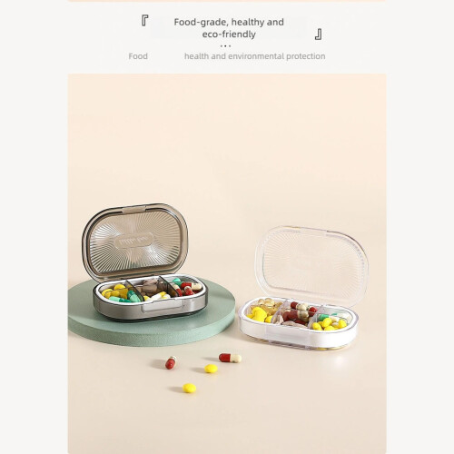 Daily Pills Box Organizers 6 Compartment Design With-grey 1