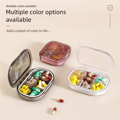 Daily Pills Box Organizers 6 Compartment Design With-grey 2