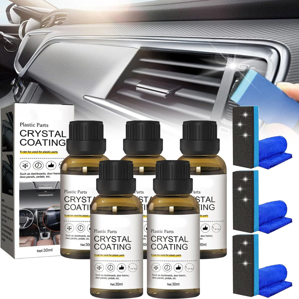 Car Plastic Restorer 30Ml Nano Coating Kit With Sponge, Longlasting Uv Protection And Glossy Finish 9092120172737
