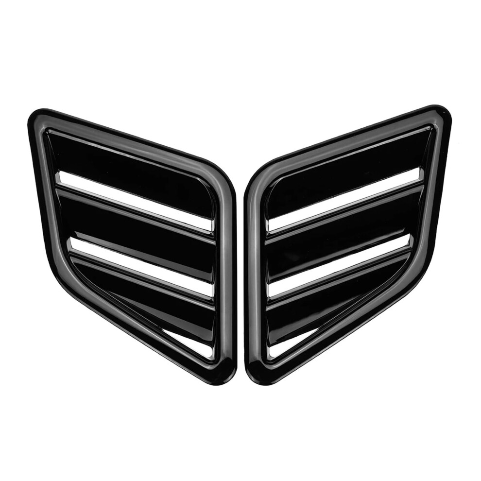 Glossy Car Hood Vents Pair, Universal Bonnet Vents With Sporty Finish And Easy Tape Installation Black 9771547549284