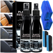 Car Plastic Restorer and Protector Liquid, LongLasting Gloss Coating with UV Fade Protection (2Pcs)