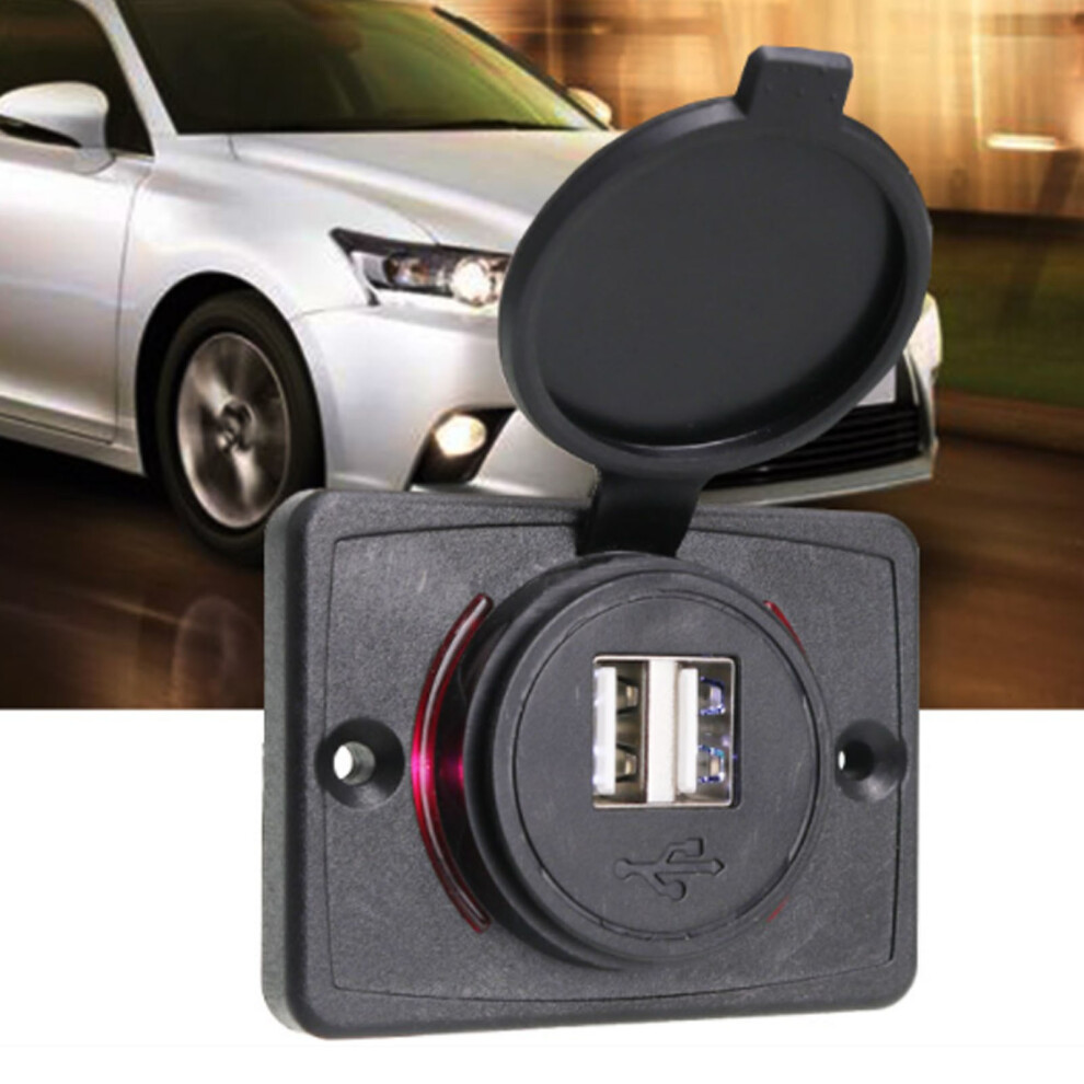 3.1A 5V Usb Car Charger For 12-24V Vehicles, Universal Black 7671390506156