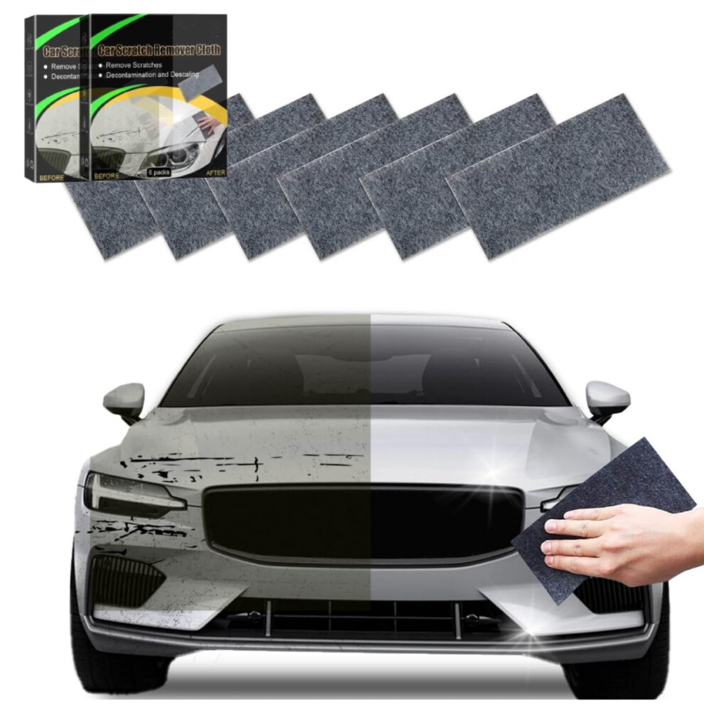 Nano Sparkle Cloth Car Scratch Remover 6Pcs Set, Instant Scratch And Paint Shine Restoration Light 9073542689386