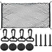 Car Cargo Net 90x40cm Heavy Duty Nylon Mesh with Hooks for Lexus GX470 and Toyota Land Cruiser Prado