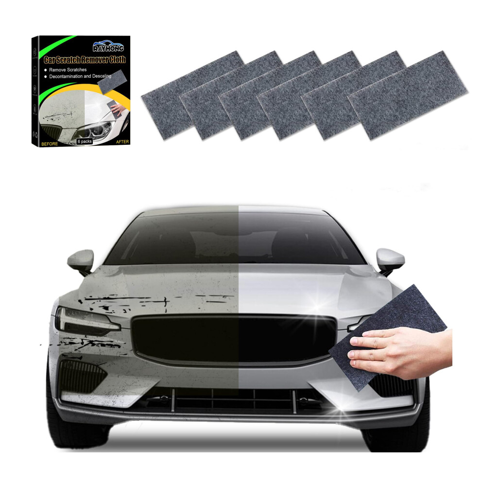 2024 Upgraded Car Scratch Remover Nano Sparkle Cloth 6 Pack Quick For All Car Surfaces Green 9073542689461