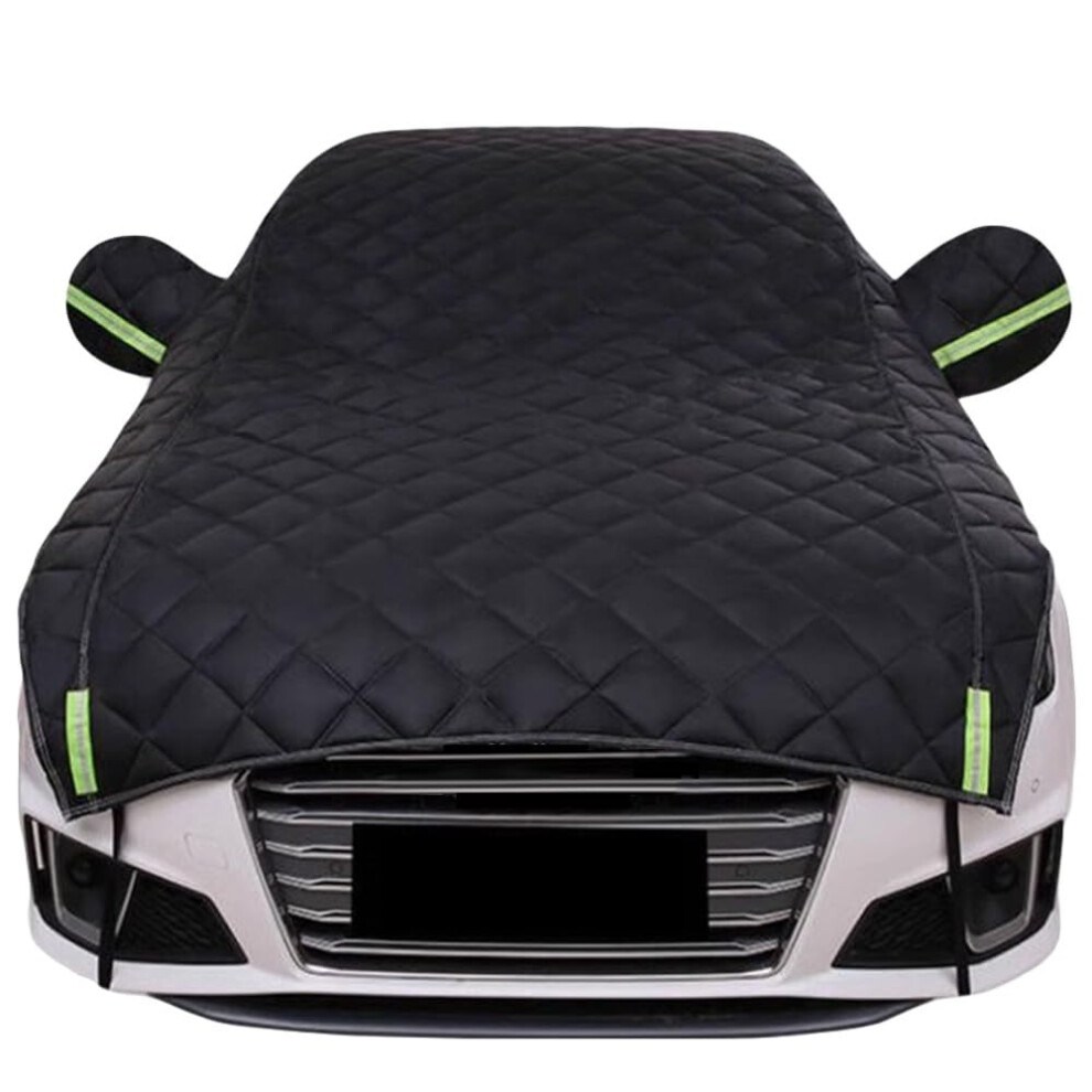 Anti Hail Half Car Cover For Dodge Challenger 20142018, Waterproof Tailored Fit With Windproof Straps Black 9771547620785