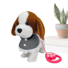 Robot Dog Toy with Interactive Motorized Movement and Sound, Remote Control Plush Puppy for Kids
