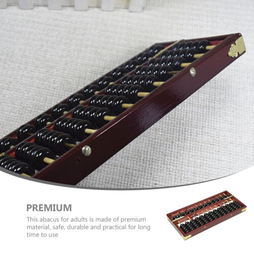 Vintage 13Column Wooden Abacus for Math Learning and Mental Arithmetic, Durable Decorative Counting Tool 2