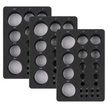 3 Pcs Foam Flower Mold Tray-Inch Marked,Helps Buds and Stamens Dry and Maintain Shapes, Multiple Sizes for All Flowers
