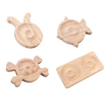 4-Piece Wooden Bead Display Tray for Bracelets and Accessories Showcase