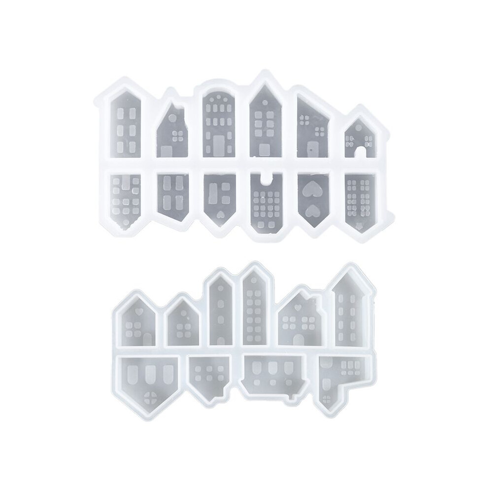 Tauoh House Shaped Candle Mold Silicone House Candle Soap Molds For Epoxy Resin Casting Window Design For Soy Wax Candles