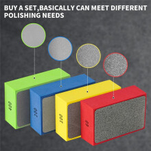 4 Stuks Diamant Handpolijstpads voor Keramische Tegels, Glas, Hout, Marmer, Diamant Schuurblok 60, 100, 200, 400