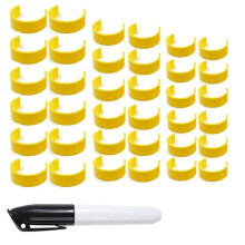 Clips for Pill Bottles, Medicine Bottle Label Clips for Easy Medication Identification, Pack with Labels Pen 36PCS