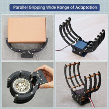 Robotic Claw Full Metal Wave Clamp Robot Hand Gripper Grabber High Torque Robotic Arm Replace Claw