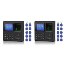2X Biometric RFID Access Control System RFID Keypad USB Fingerprint System Electronic Clock Attendance Machine