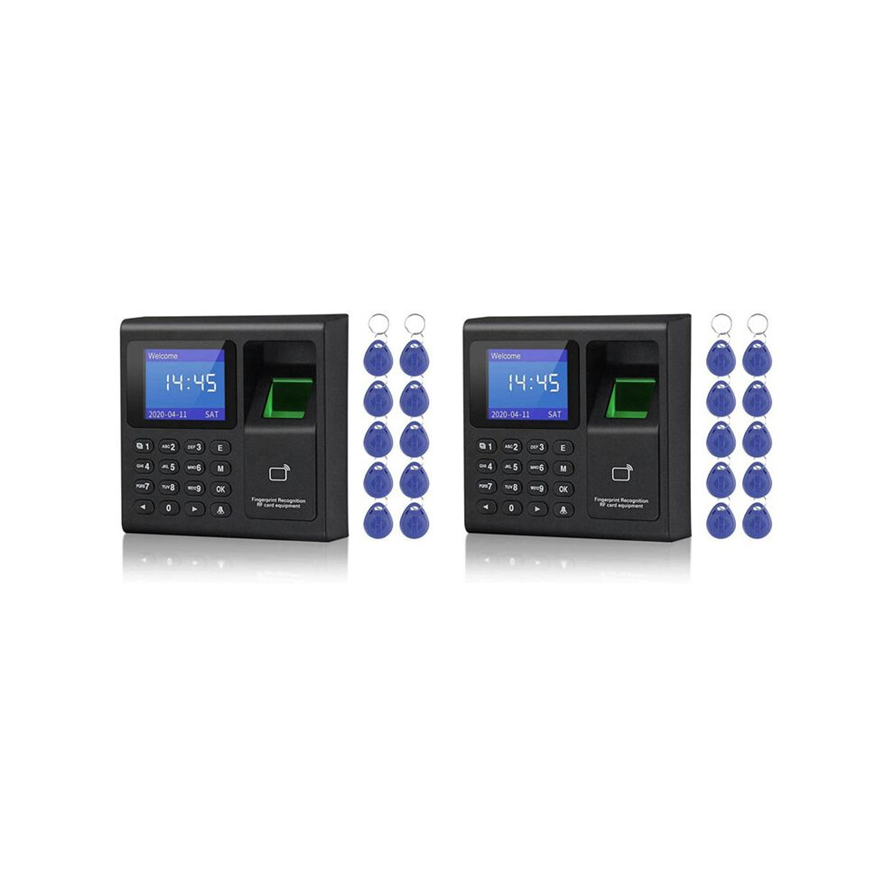2X Biometric Rfid Access Control System Rfid Keypad Usb Fingerprint System Electronic Clock Attendance Machine 4714098985045
