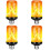 4X LED Flame Effect Light Bulb E27,Decorative Flickering Realistic Fire Lights Bulb,Festival Decoration Lamp,Black-B 1