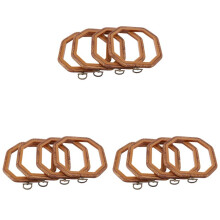 12PCS Octagon Embroidery Hoops Imitated Wood Stitch Hoop Set Display Frame for Art Handy Sewing and Hanging