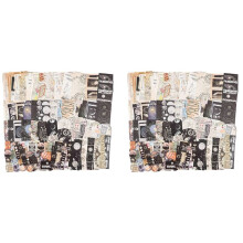 Vintage Scrapbook Supplies Pack (400 Pcs) for Art Journaling Junk Journal Planners DIY Paper Stickers (A)