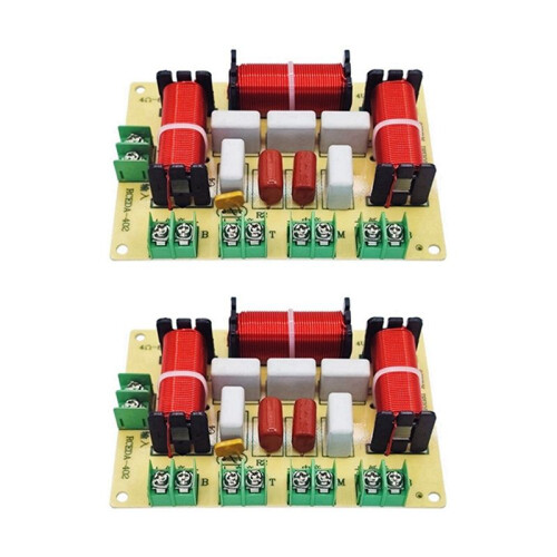 2pcs Crossover High Mid Low Frequency Speaker DIY Audio Splitter for Home Speaker Upgrade