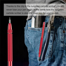 Color Tungsten Carbide Scriber with Magnet,A Ruler,with Extra 21Replacement Marking Tip,for Glass/Ceramics/Metal Sheet A