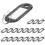 160 Pcs Key ID Label Tags Split Ring Keyring Keychain Black 5