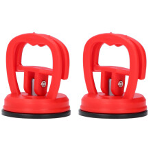 2er-Pack Saugnapf-Ziehkerbe, 5,6x5,6cm, Rot, Telefon- & Fliesenabbau