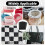 4pcs Plastic Mesh Canvas 14 CT Black Plastic Mesh Canvas Sheets Plastic Mesh Screen for Embroidery, for Crafts DIY 3