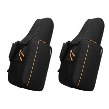 2X Saxophone Gig Bag Oxford Cloth Alto Sax Thickened Backpack with Double Shoulder and Extra Storage Space Loaded Music
