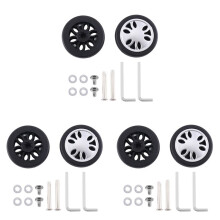 Luggage Wheels Replacement 50mm x 13mm Kits Universal Environmentally Friendly PU Luggage Repair 3 Pair