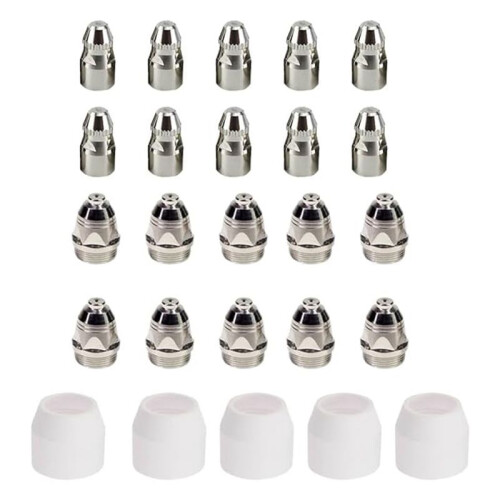 25PCS P80 Plasma Consumables, P80 Plasma Cutter Torch Kits Electrodes Tips Cups