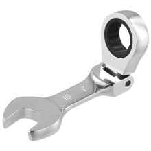 Short Handle Ratchet Wrench with Movable ,Quick Dual-Purpose Open End Wrench,Hardware Tool, Labor-Saving Wrench 16mm