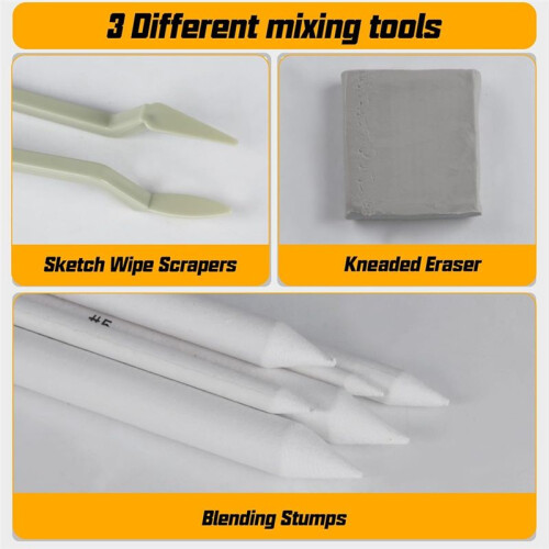 40Pcs Sketch Drawing Tools for Artists Blending Sticks for Drawing Charcoal Blending Pencils 2