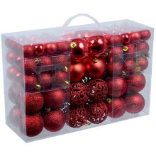 100Pcs Christmas Box Set Available Holiday Christmas Tree Ornament Decorations Christmas Decorations Red