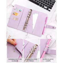 2X Budget Binder with Zipper Envelopes, for Budgeting,Money Organizer for Cash,Money Envelopes Budget Sheet B