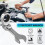 Short Handle Ratchet Wrench with Movable ,Quick Dual-Purpose Open End Wrench,Hardware Tool, Labor-Saving Wrench 18mm 2
