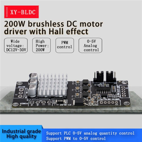 4X DC12-30V 200W BLDC Three Phase  Brushless Motor Controller PWM Hall Motor Control Driver Board