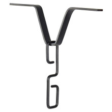 Rain Chain Gutter Adapter, Black V-Shaped Rain Chain Adapter with S-Shaped Hook, Rain Chain Hook for Outside Rainy Days