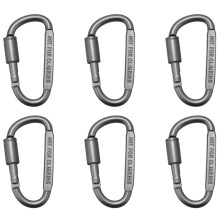 6 pcs Aluminum Alloy D-ring Locking Carabiner Light but Strong