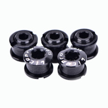 Litepro Vis de Roue de VéLo en Alliage CNC Double Boulon de Plateau pour VéLo de Route VTT PéDalier PièCes de VéLo Noir