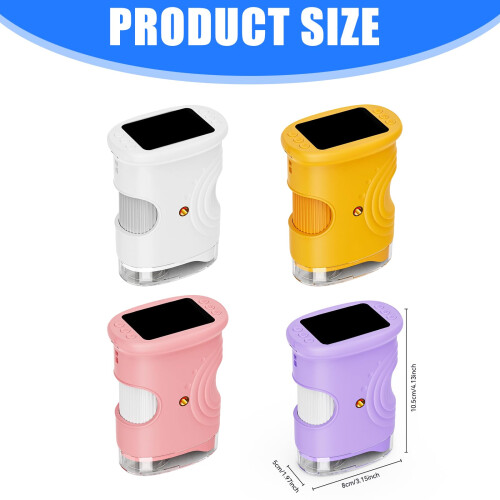 1000X Handheld Digital Microscope with 2.0' IPS Screen, 2MP Camera, Adjustable LED for Kids 1
